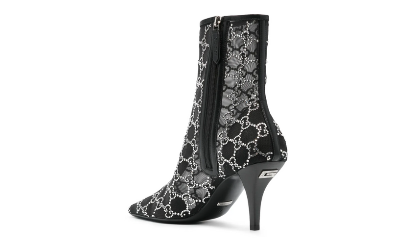 Gucci 85mm Gg-motif Ankle Boots "Black"