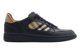 Burberry  Leather and Check Terrace Sneakers  "Indigo / Sand"
