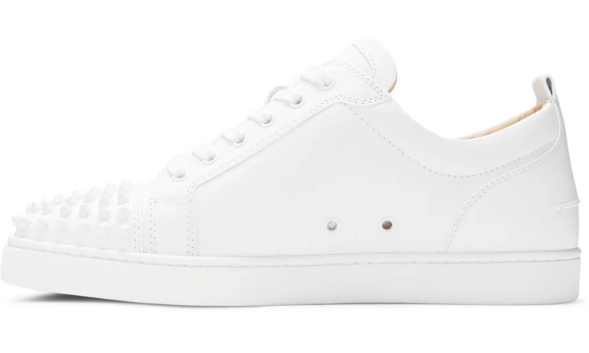 Christian Louboutin Louis Junior Spikes Flat Calf 'White'