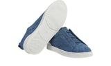 Zegna Blue Canvas Triple Stitch™ Sneakers