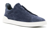 Zegna Triple Stitch suede sneakers "Blue" - DUBAI ALL STAR