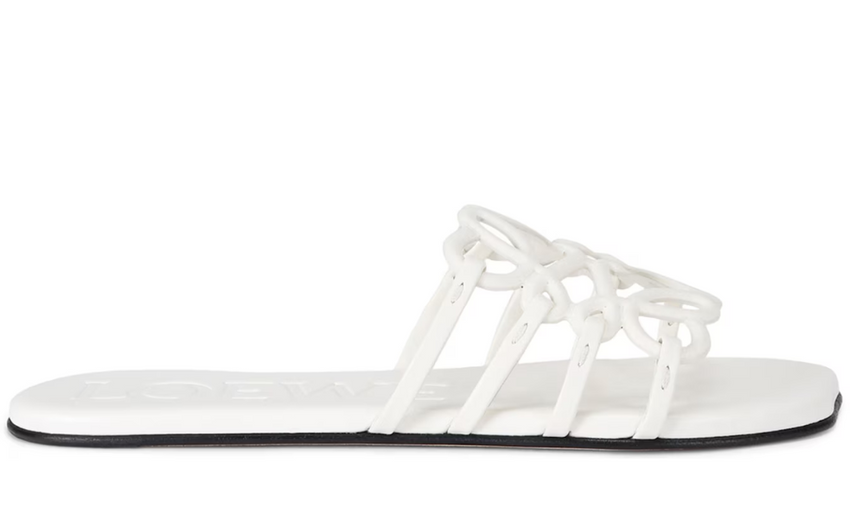 Loewe Petal Anagram slides "White" - Dubaiallstar