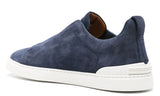 Zegna Triple Stitch suede sneakers "Blue" - DUBAI ALL STAR