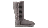 UGG Bailey Button Triplet II Chestnut Boots 'Grey' - DUBAI ALL STAR