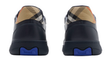 Burberry  Leather and Check Terrace Sneakers  "Indigo / Sand"