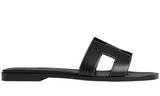Hermes Oran Sandal  iconic H"Black" - Dubaiallstar