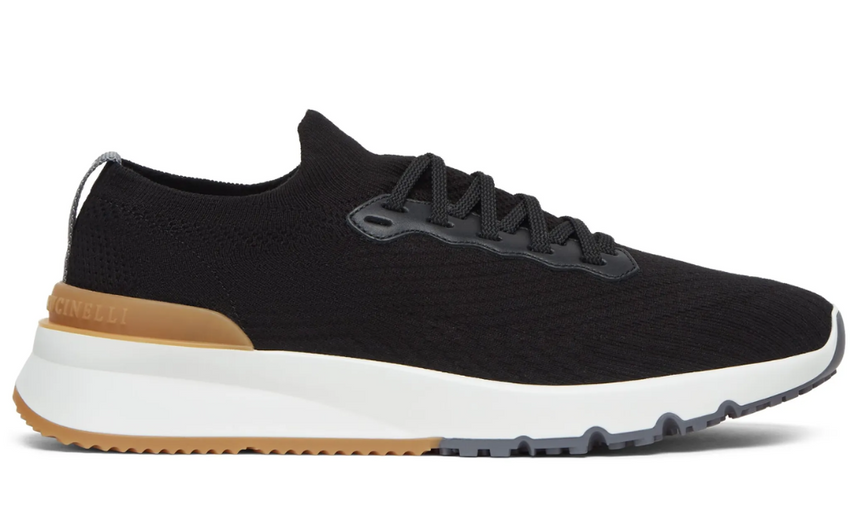 Brunello Cucinelli Low-top Knitted Sneakers "Black" - Dubaiallstar