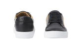 Burberry House Check Cotton and Leather Sneakers 'Black' - DUBAI ALL STAR