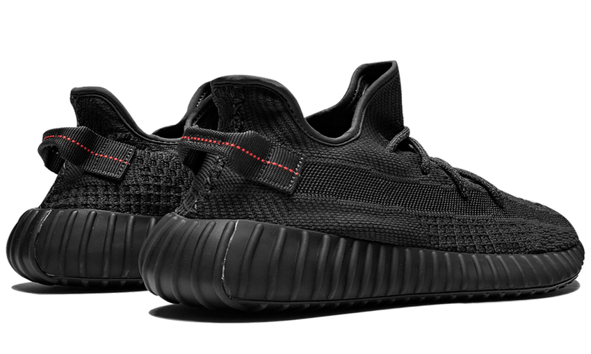 Black static top yeezy 350