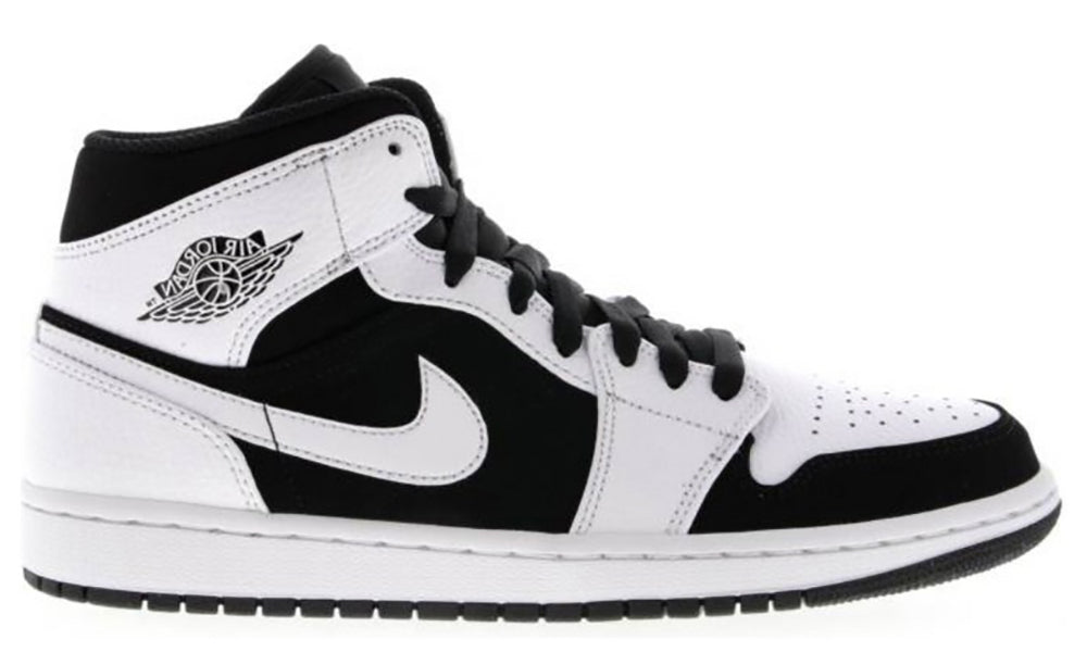 jordan 1 mid white black white