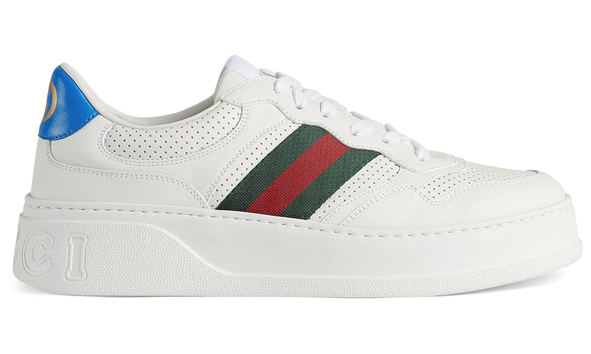 GUCCI Leather GG Embossed Sneakers "White" - DUBAI ALL STAR