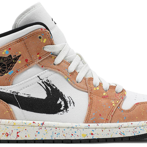Air Jordan 1 Mid SE Brushstroke Paint Splatter DUBAI ALL STAR