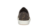 Fendi Domino Brown Fabric low-Tops - DUBAI ALL STAR