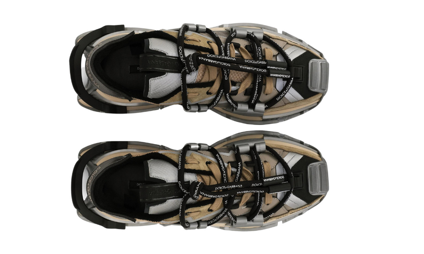 DOLCE & GABBANA Mixed-Materials Space Sneakers - DUBAI ALL STAR