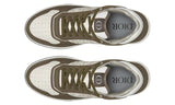 Dior B27 Low Top Sneaker Galaxy Oblique White Olive Nubuck - DUBAI ALL STAR
