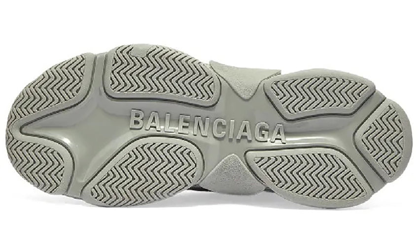 BALENCIAGA Allover Logo Triple S Sneakers In Grey Black - DUBAI ALL STAR