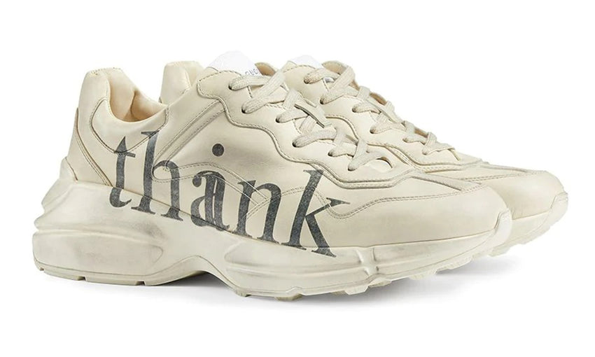 Gucci Rhyton 'think/thank' print sneaker - DUBAI ALL STAR